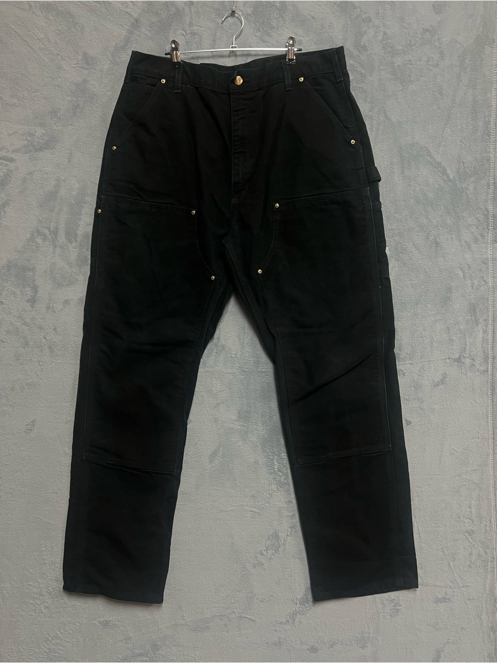 Carhartt B01 BLK Double Knee Carpenter Pants Made in USA Black Men's 38x34